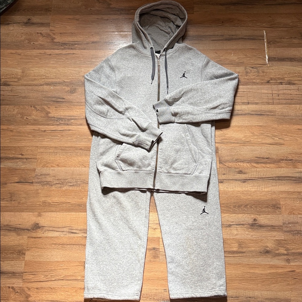 Y2K Jordan Zip Up Hoodie Sweatshirt Sweatpants Matching Set